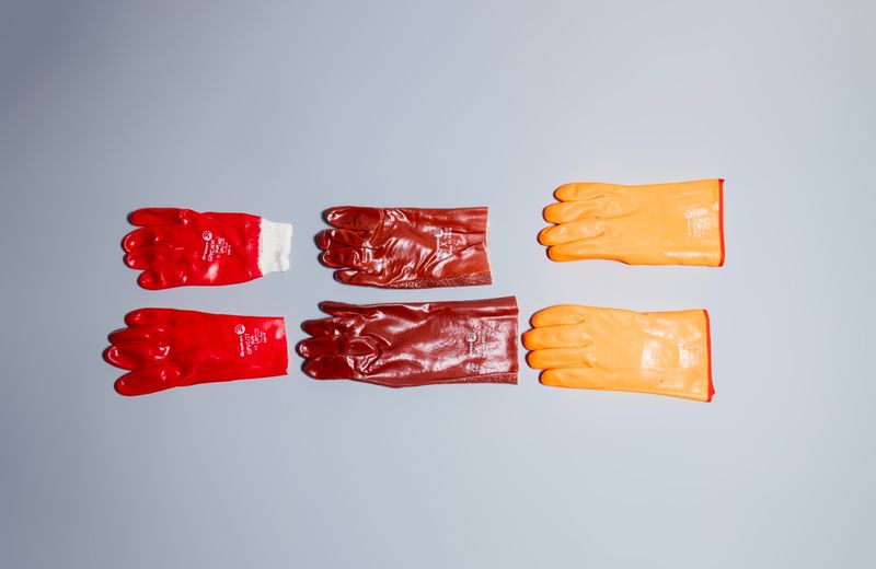 Luvas de PVC para químicos